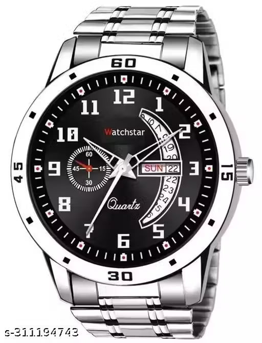 Men's steel chain Black Men style Boys Hand watch gents 2023 Luxury Design steel chain new Model