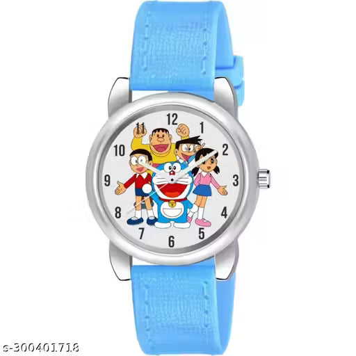Best White Dial Skyblue Pu Unisex Boy-Girls Kids Watch