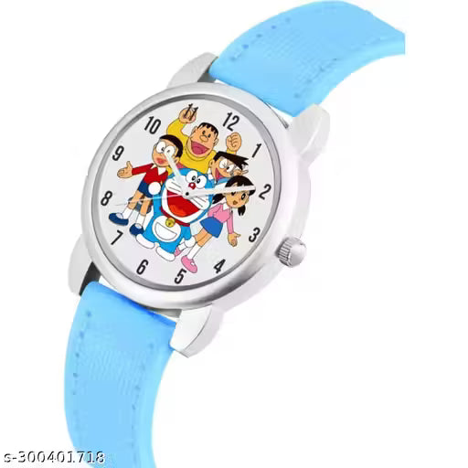 Best White Dial Skyblue Pu Unisex Boy-Girls Kids Watch